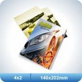 5.000 Flyers - 140x202mm Couchê - 90g - 4x2 Refile